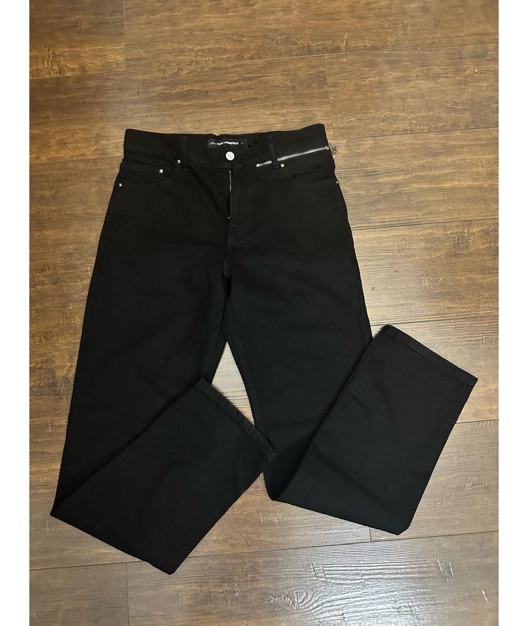 KARL LAGERFELD Черные хлопковые повседневные брюки, фото 3