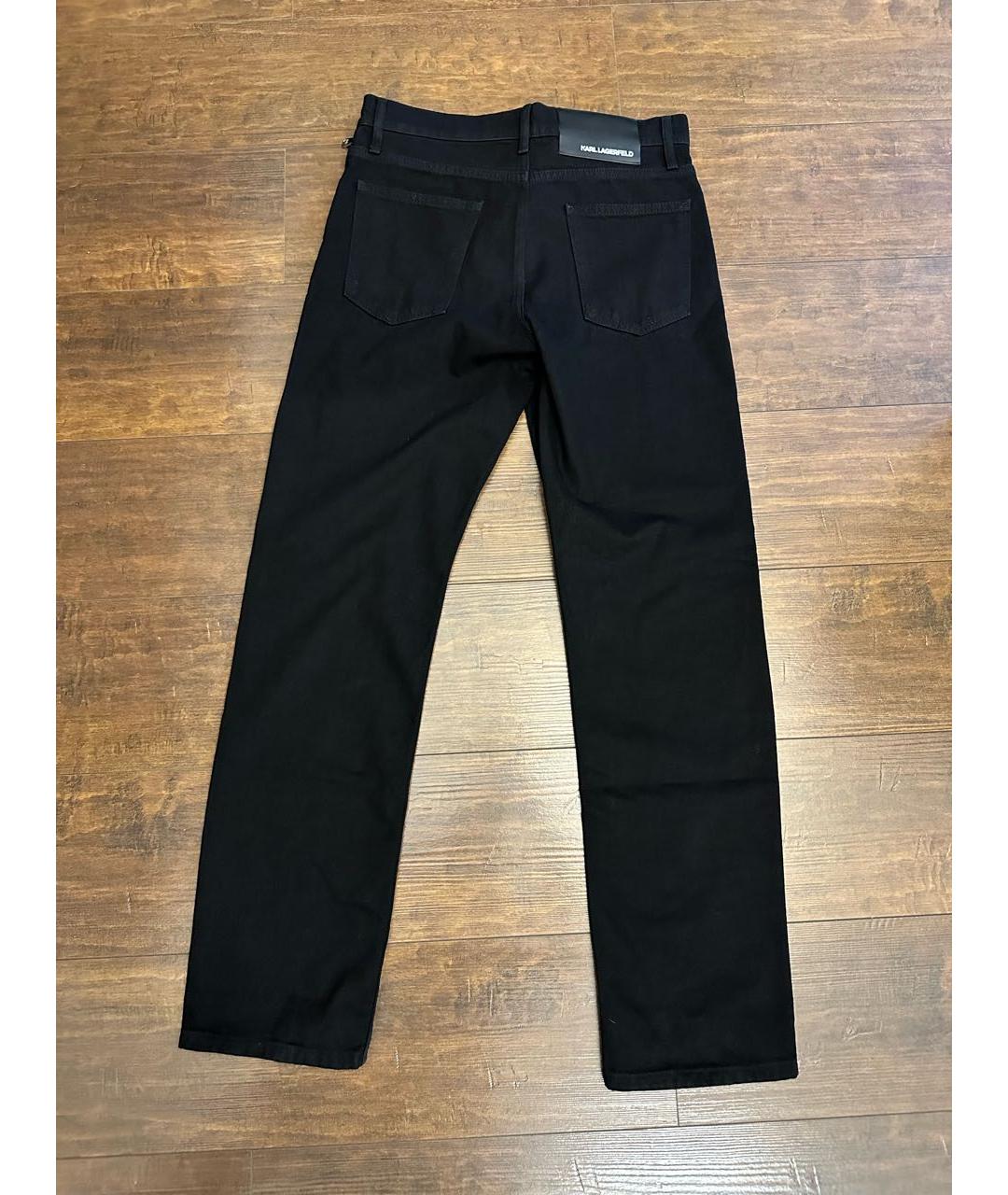 KARL LAGERFELD Черные хлопковые повседневные брюки, фото 2