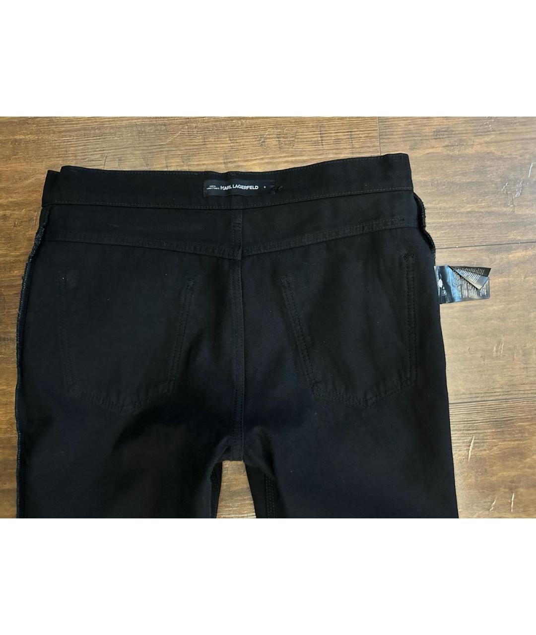 KARL LAGERFELD Черные хлопковые повседневные брюки, фото 8