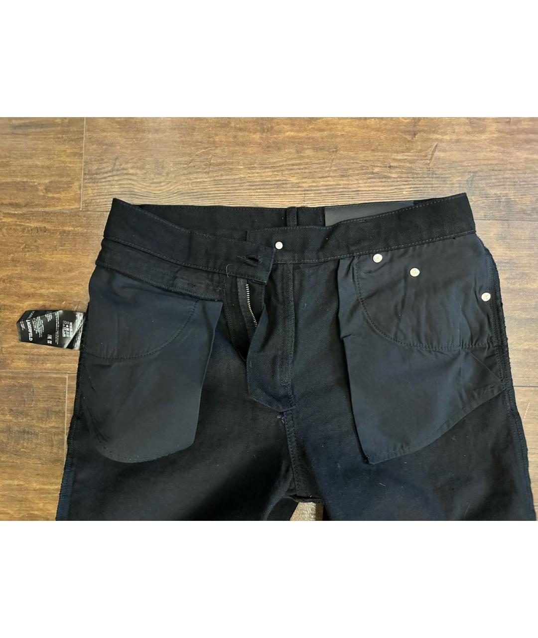 KARL LAGERFELD Черные хлопковые повседневные брюки, фото 4