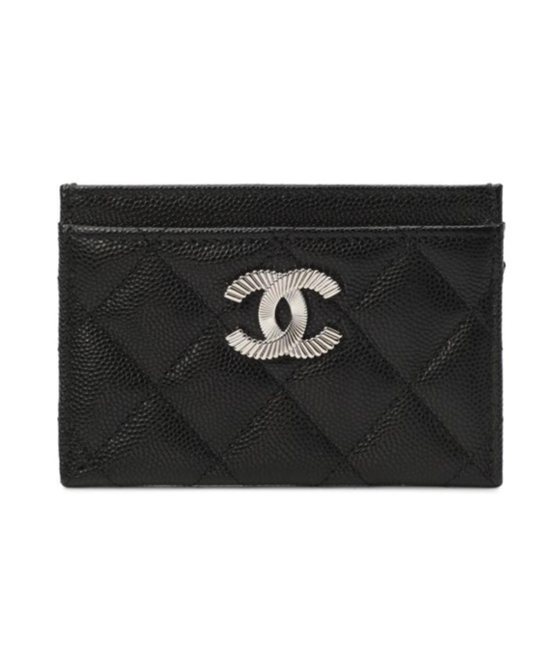 CHANEL Черный кожаный кардхолдер, фото 1