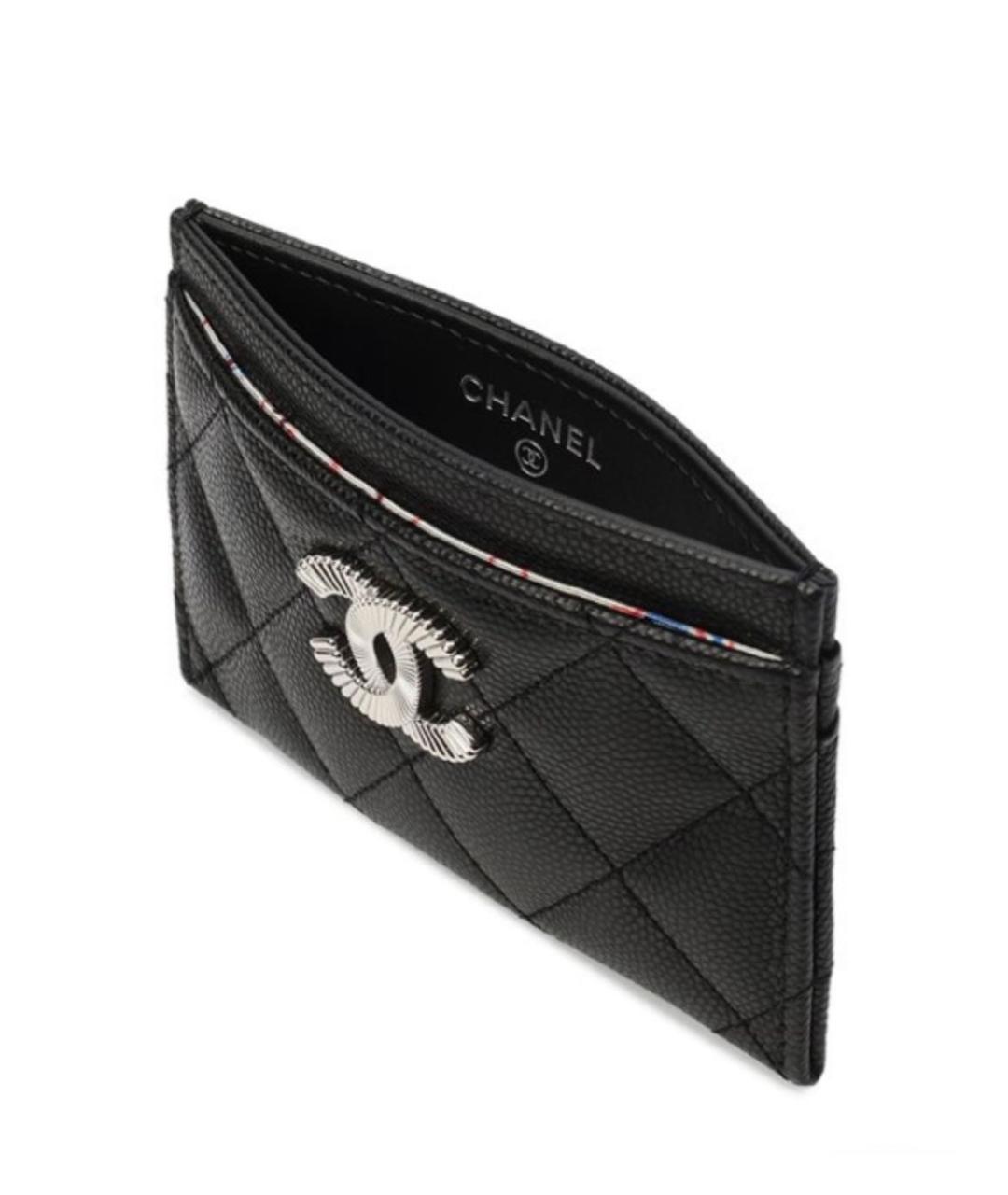 CHANEL Черный кожаный кардхолдер, фото 3