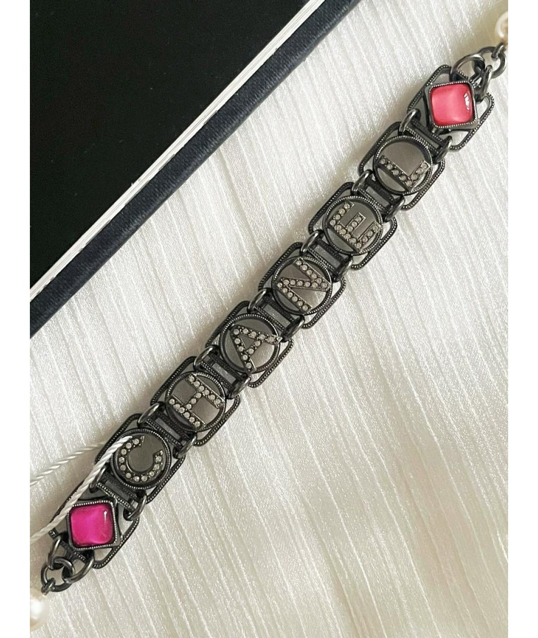 CHANEL Антрацитовый металлический чокер, фото 6