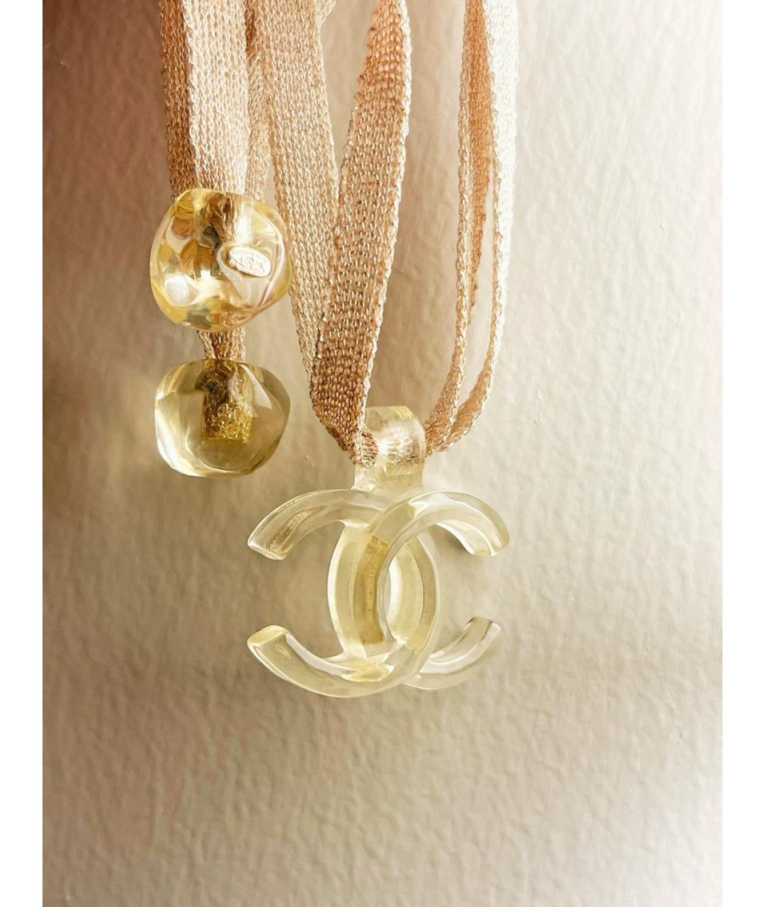 CHANEL Бежевая подвеска, фото 4