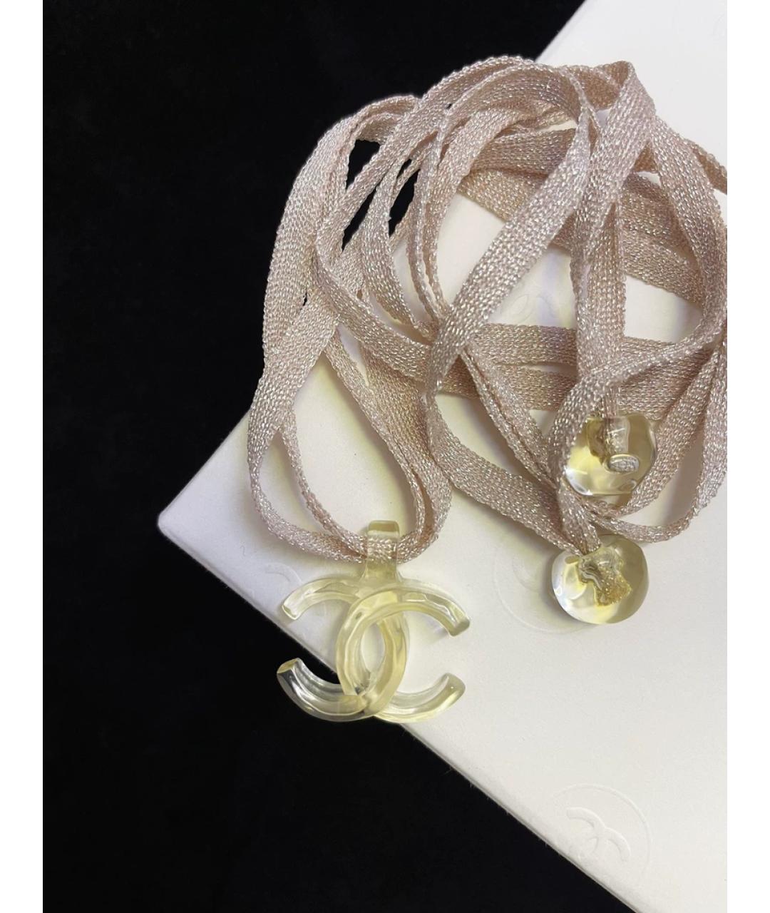 CHANEL Бежевая подвеска, фото 3