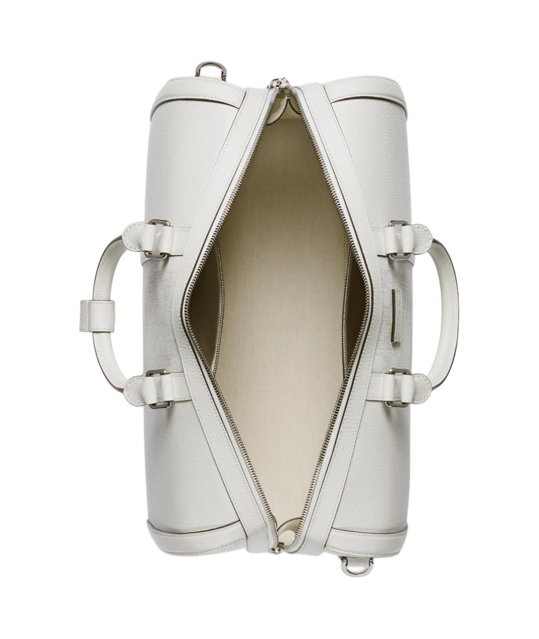 GUCCI Белая кожаная дорожная/спортивная сумка, фото 5