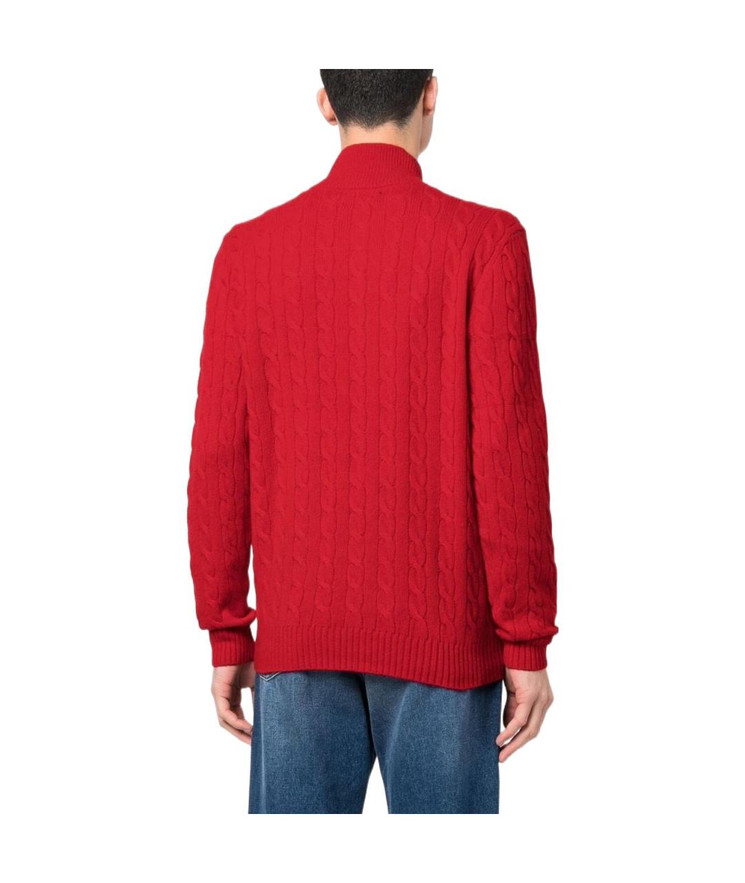POLO RALPH LAUREN Красный кашемировый джемпер / свитер, фото 4