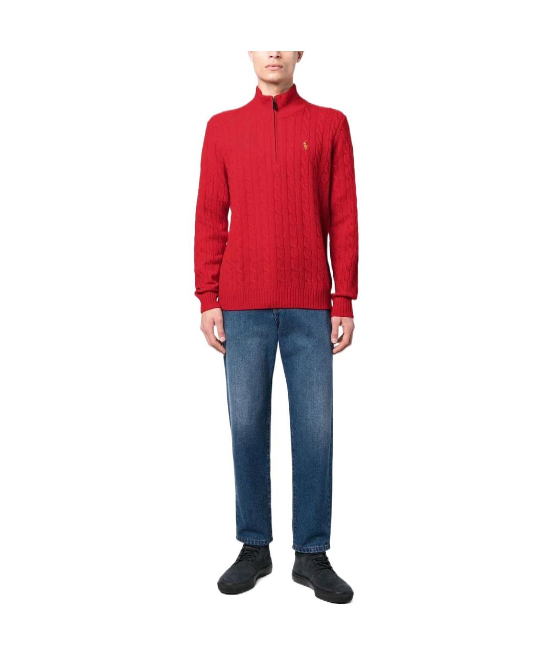 POLO RALPH LAUREN Красный кашемировый джемпер / свитер, фото 2