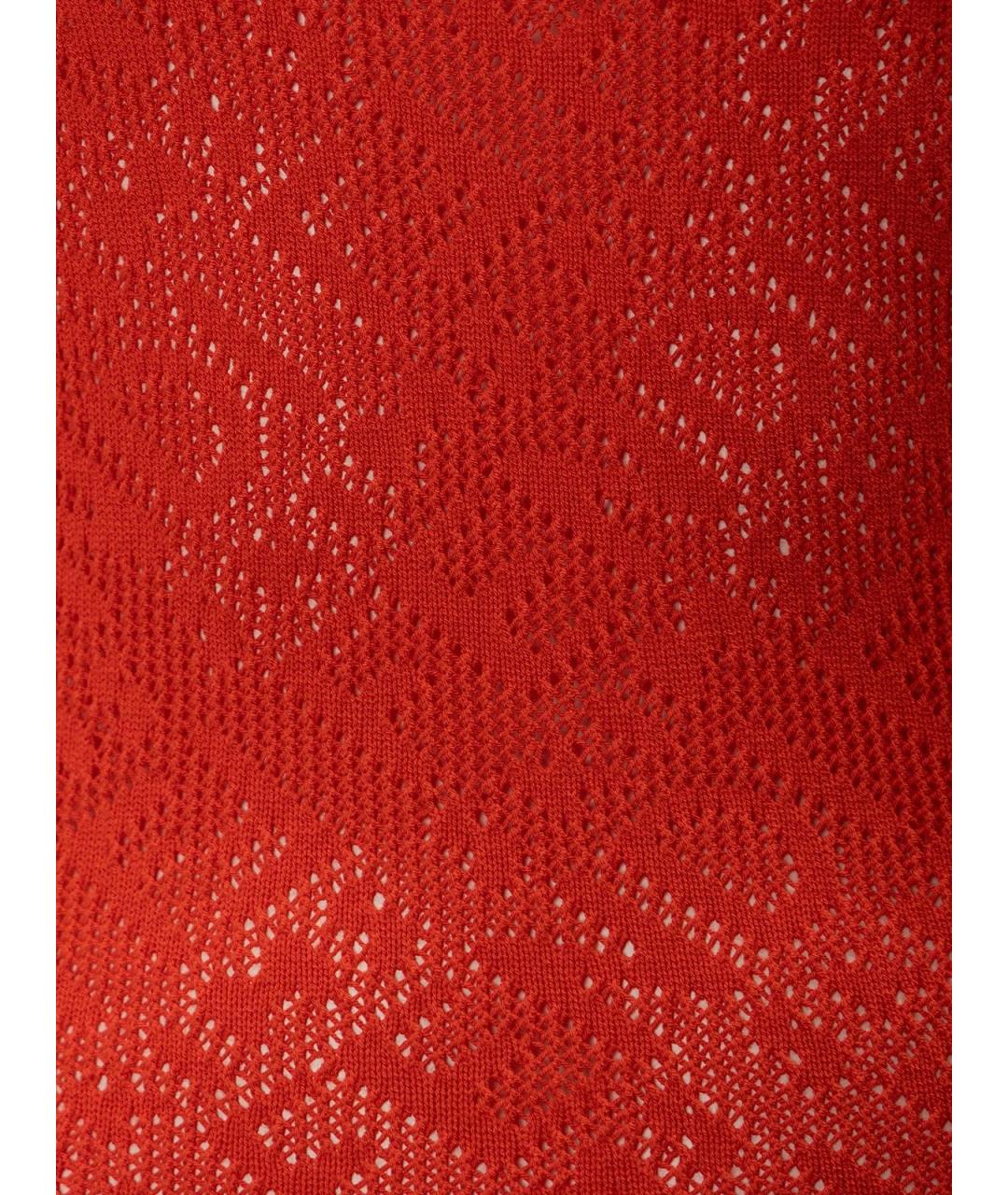 FENDI Красное вискозное повседневное платье, фото 3