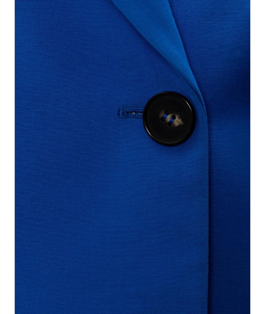 ALEXANDER MCQUEEN Синий шерстяной костюм с брюками, фото 3