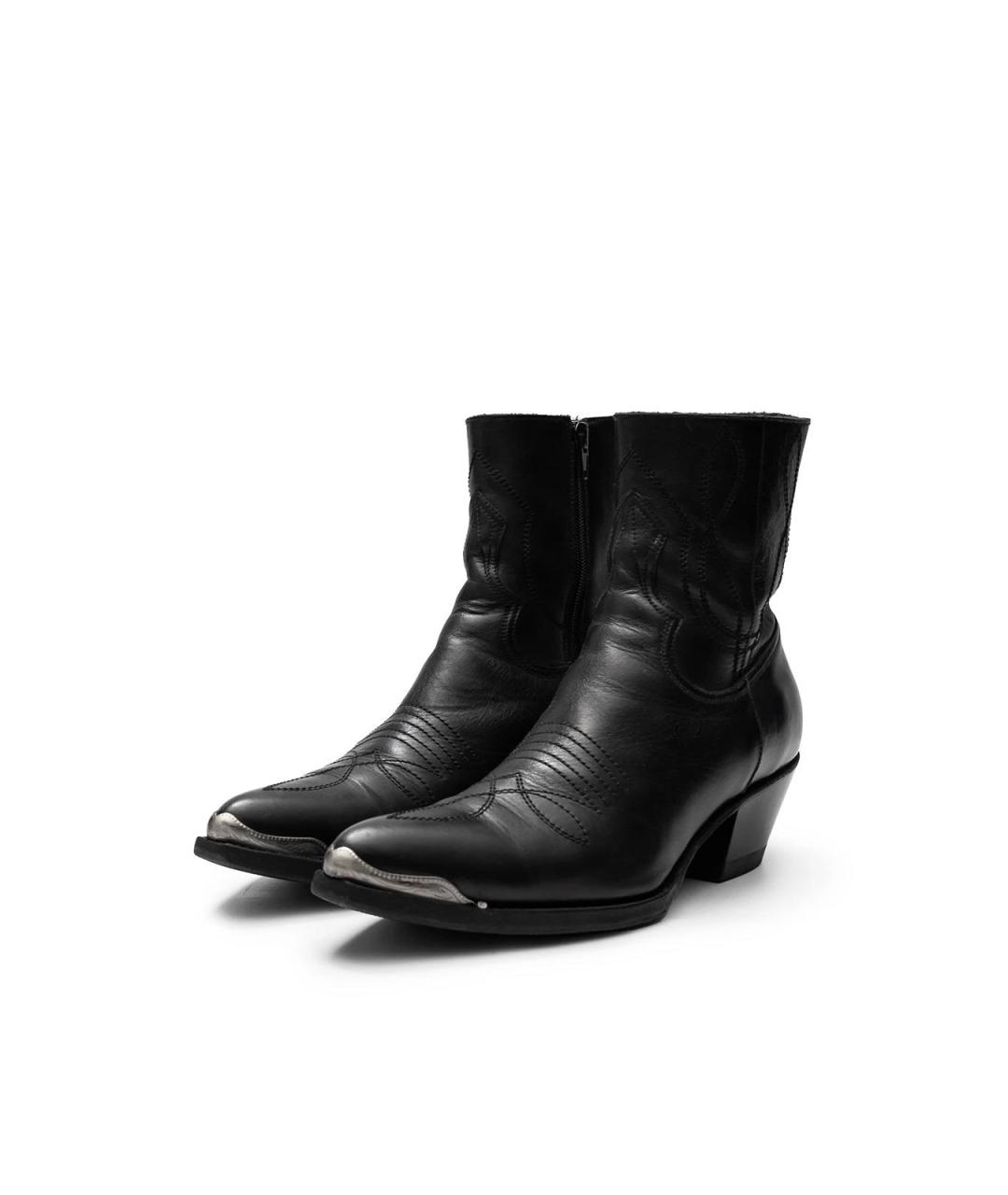 CELINE Черные кожаные ботильоны, фото 2