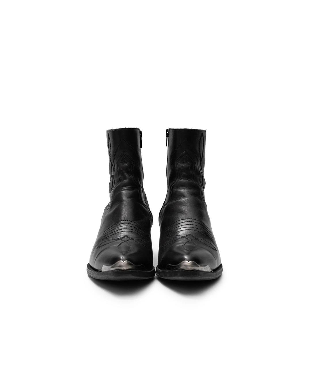 CELINE Черные кожаные ботильоны, фото 4