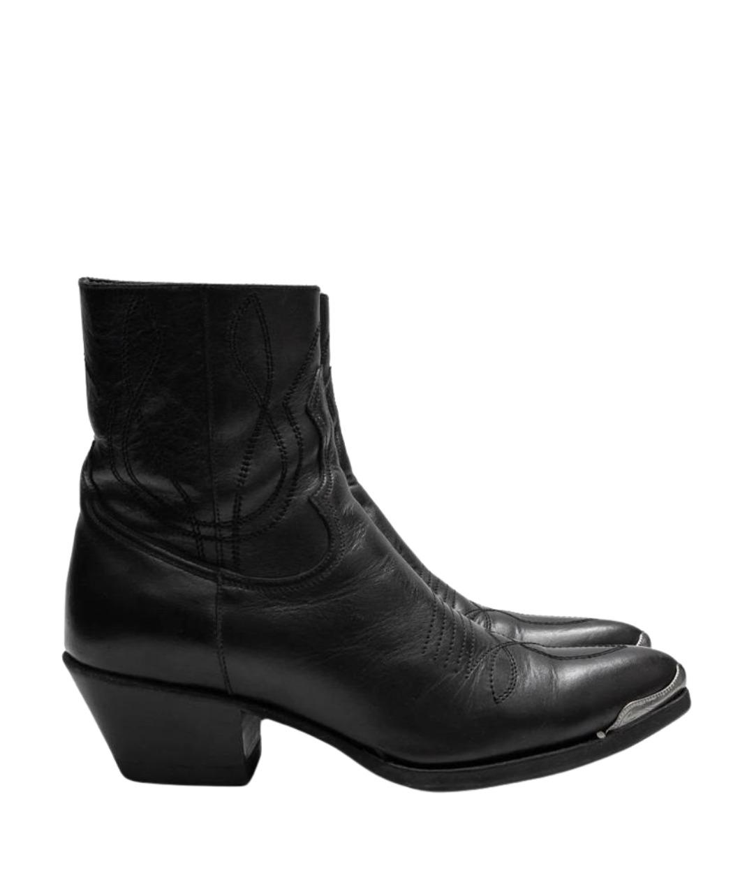 CELINE Черные кожаные ботильоны, фото 1