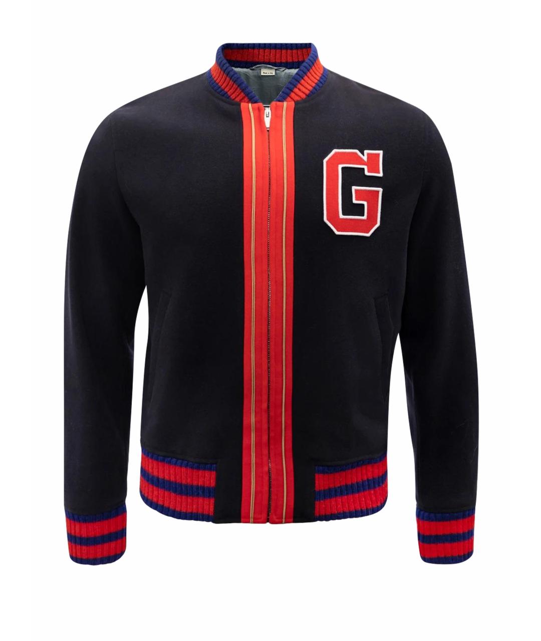 GUCCI Синяя шерстяная куртка, фото 1