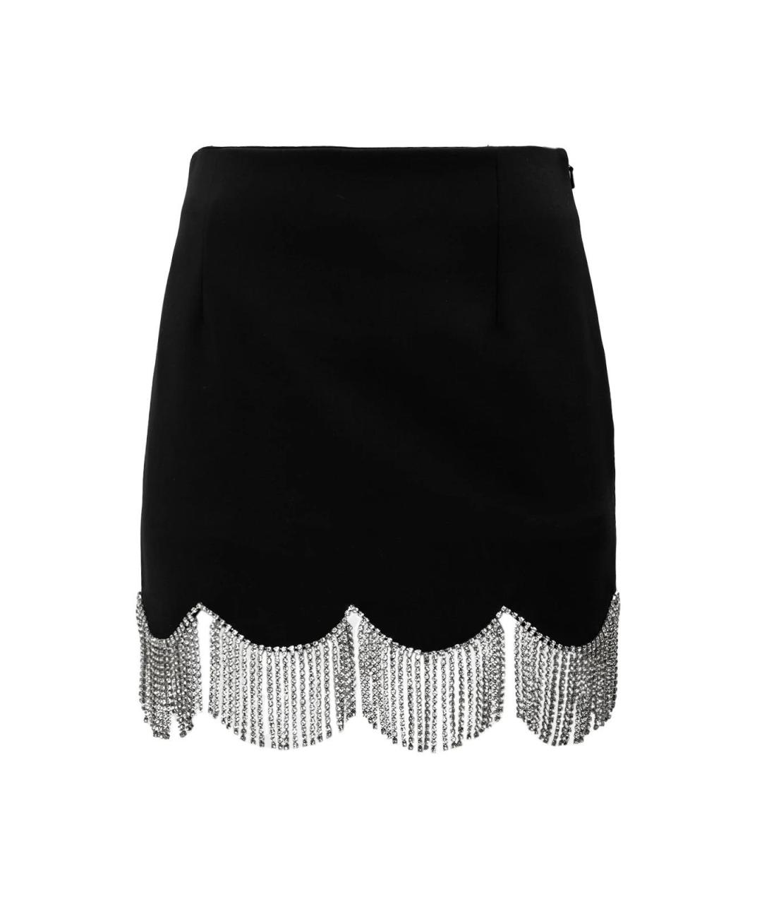 AREA Черная шерстяная юбка миди, фото 4