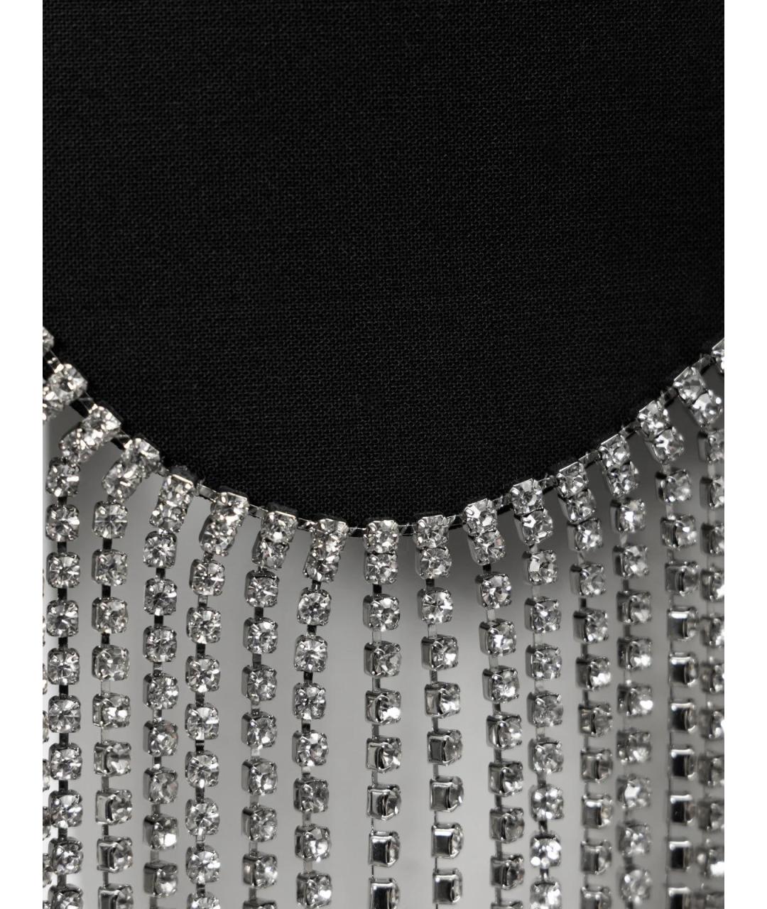 AREA Черная шерстяная юбка миди, фото 3