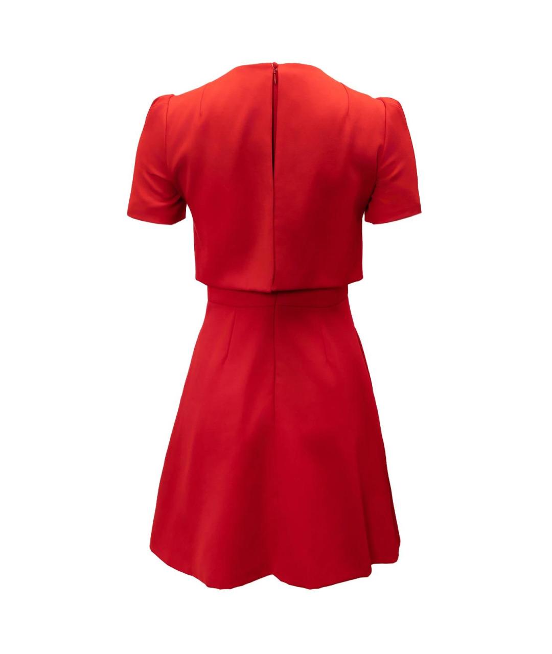 ALEXANDER MCQUEEN Красное шерстяное повседневное платье, фото 2