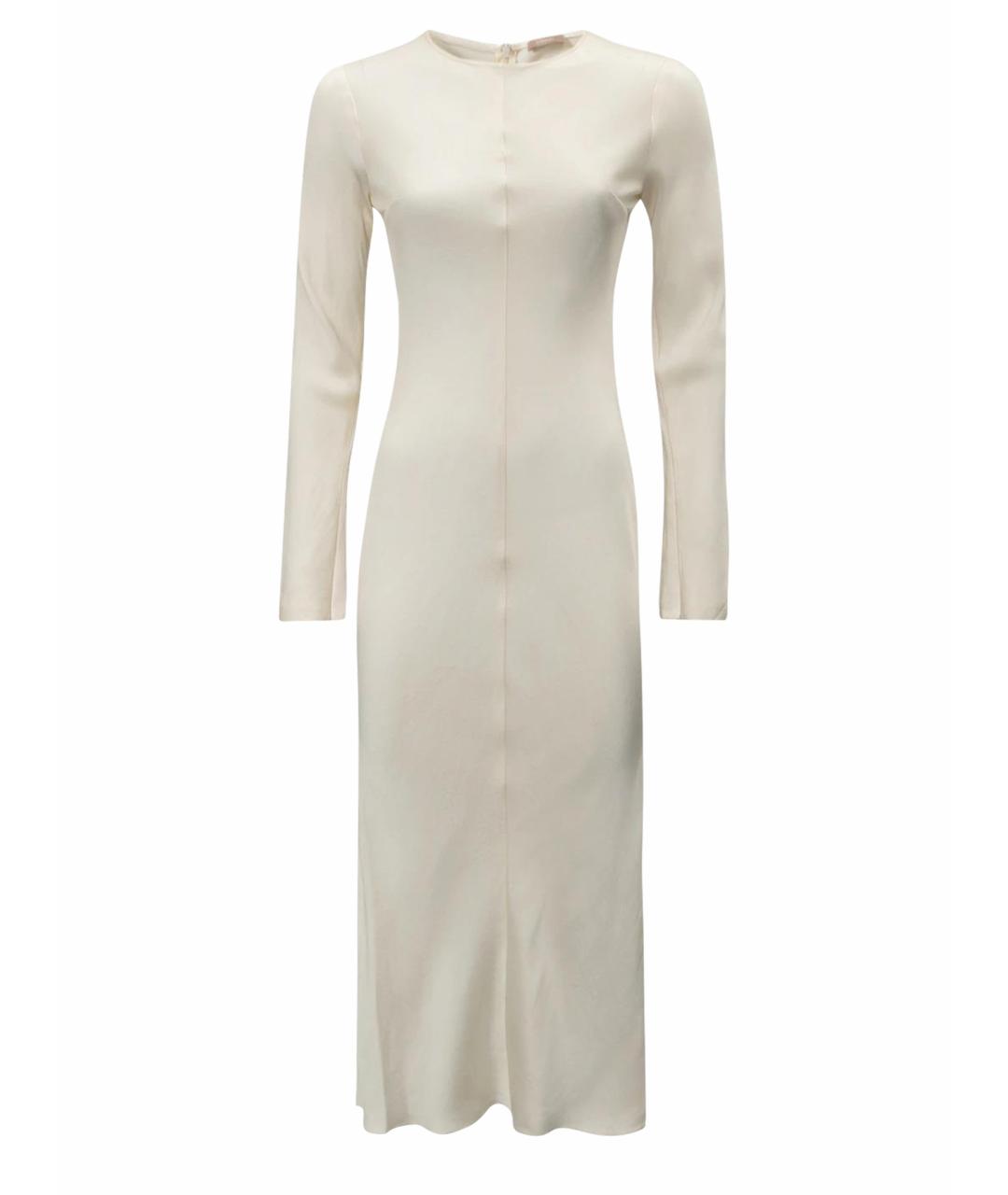 123 Бежевое вискозное повседневное платье, фото 1