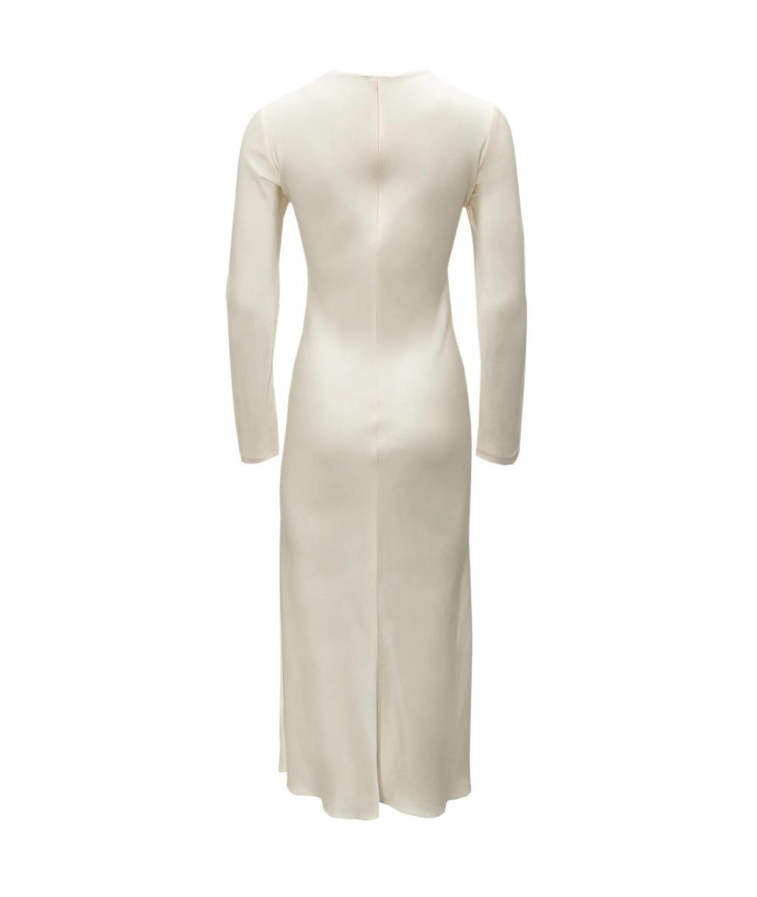 123 Бежевое вискозное повседневное платье, фото 2