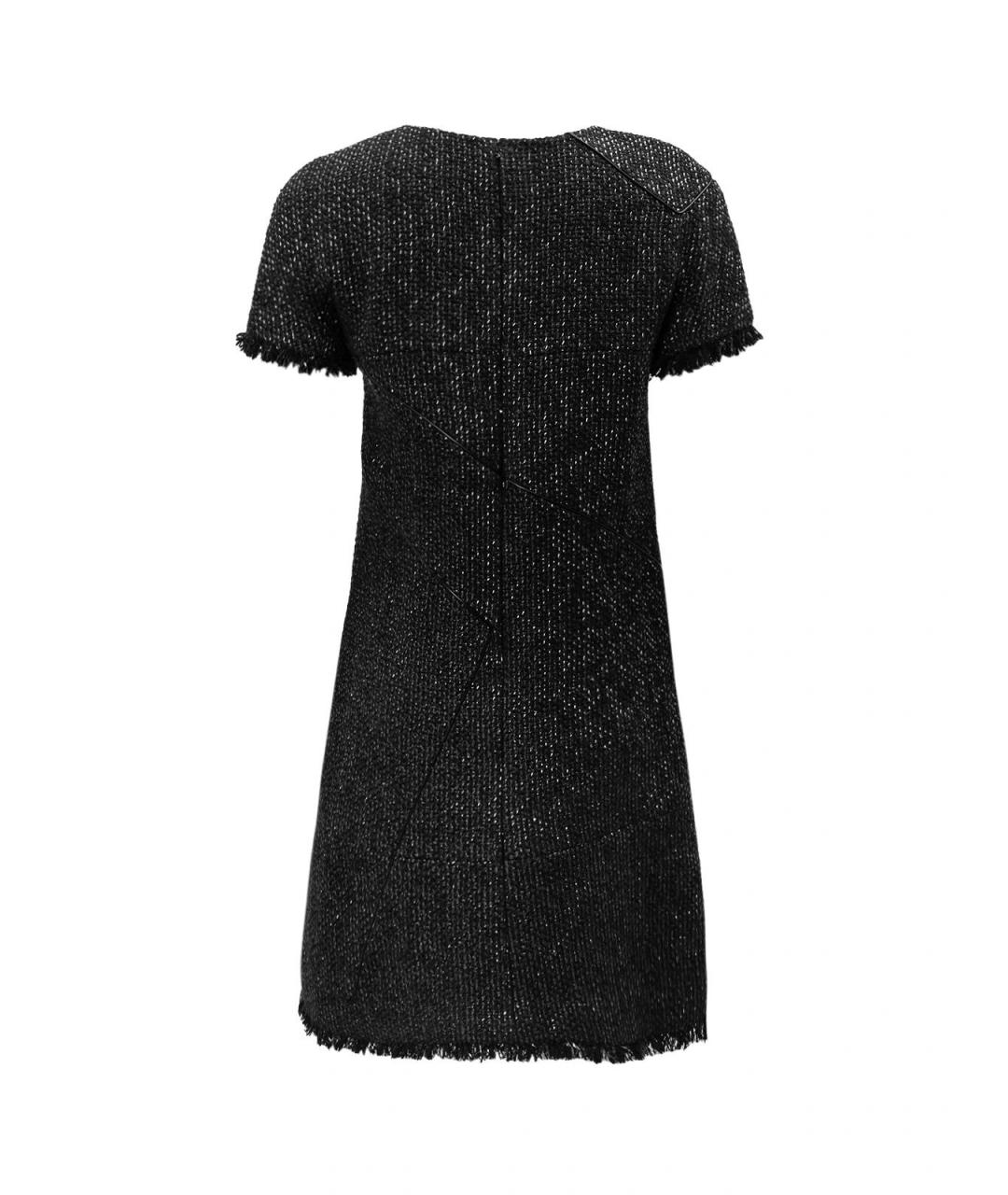 CHANEL Черное хлопковое повседневное платье, фото 2