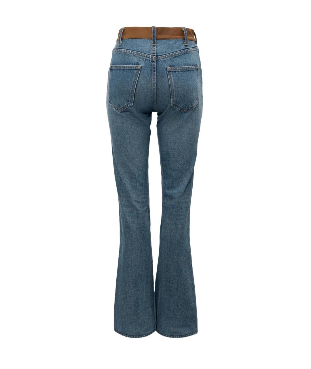 CELINE Голубые хлопковые прямые джинсы, фото 2