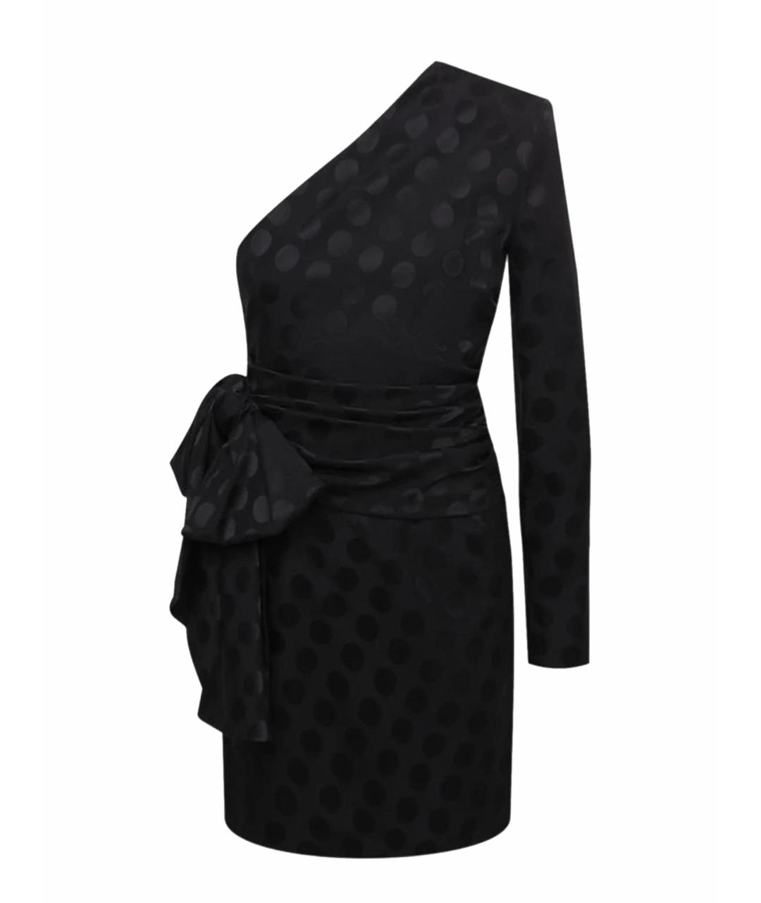 SAINT LAURENT Черное шелковое повседневное платье, фото 1