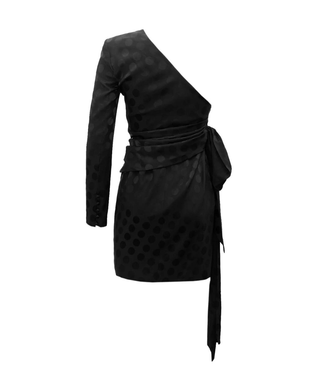 SAINT LAURENT Черное шелковое повседневное платье, фото 3