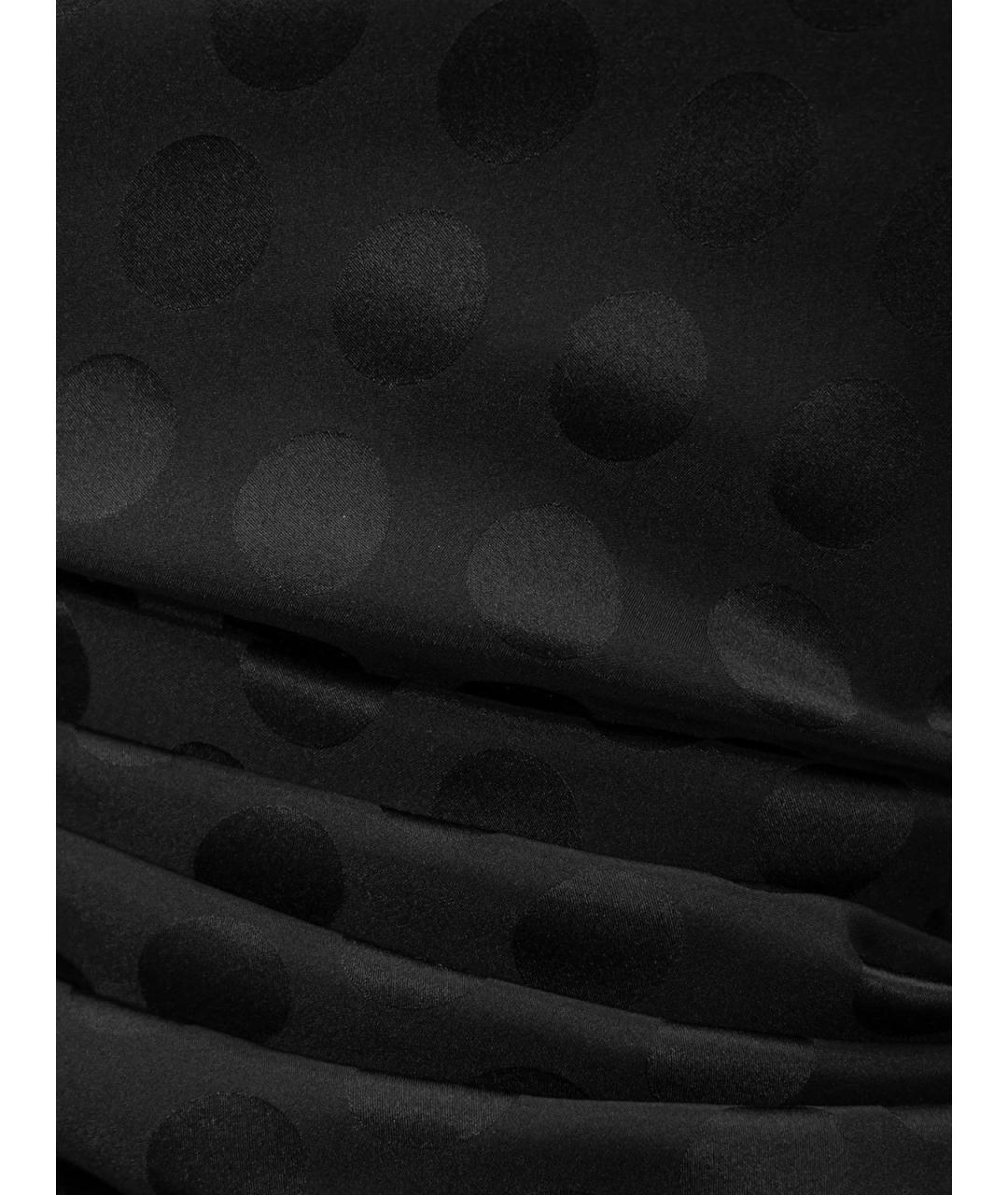 SAINT LAURENT Черное шелковое повседневное платье, фото 4