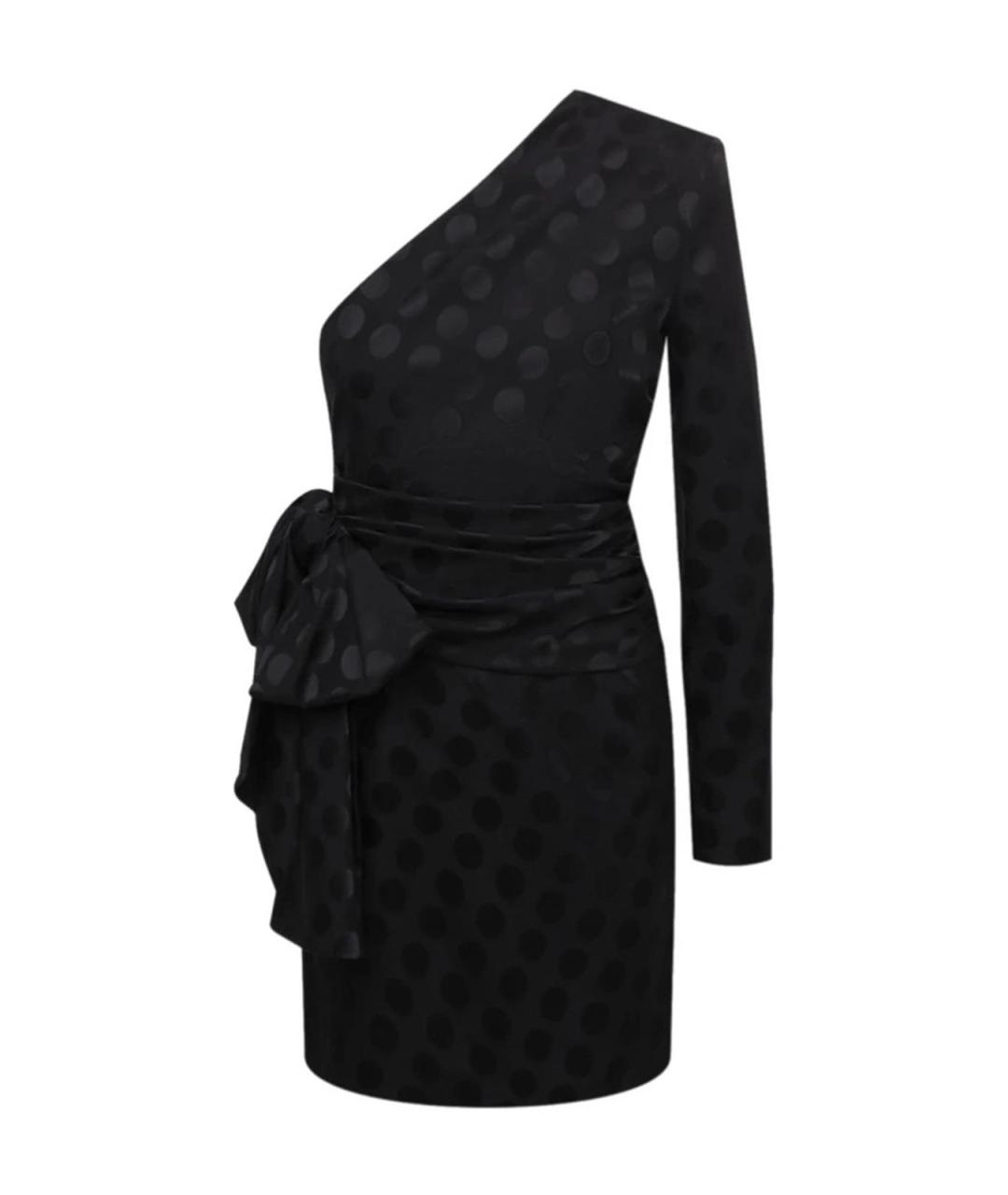 SAINT LAURENT Черное шелковое повседневное платье, фото 5