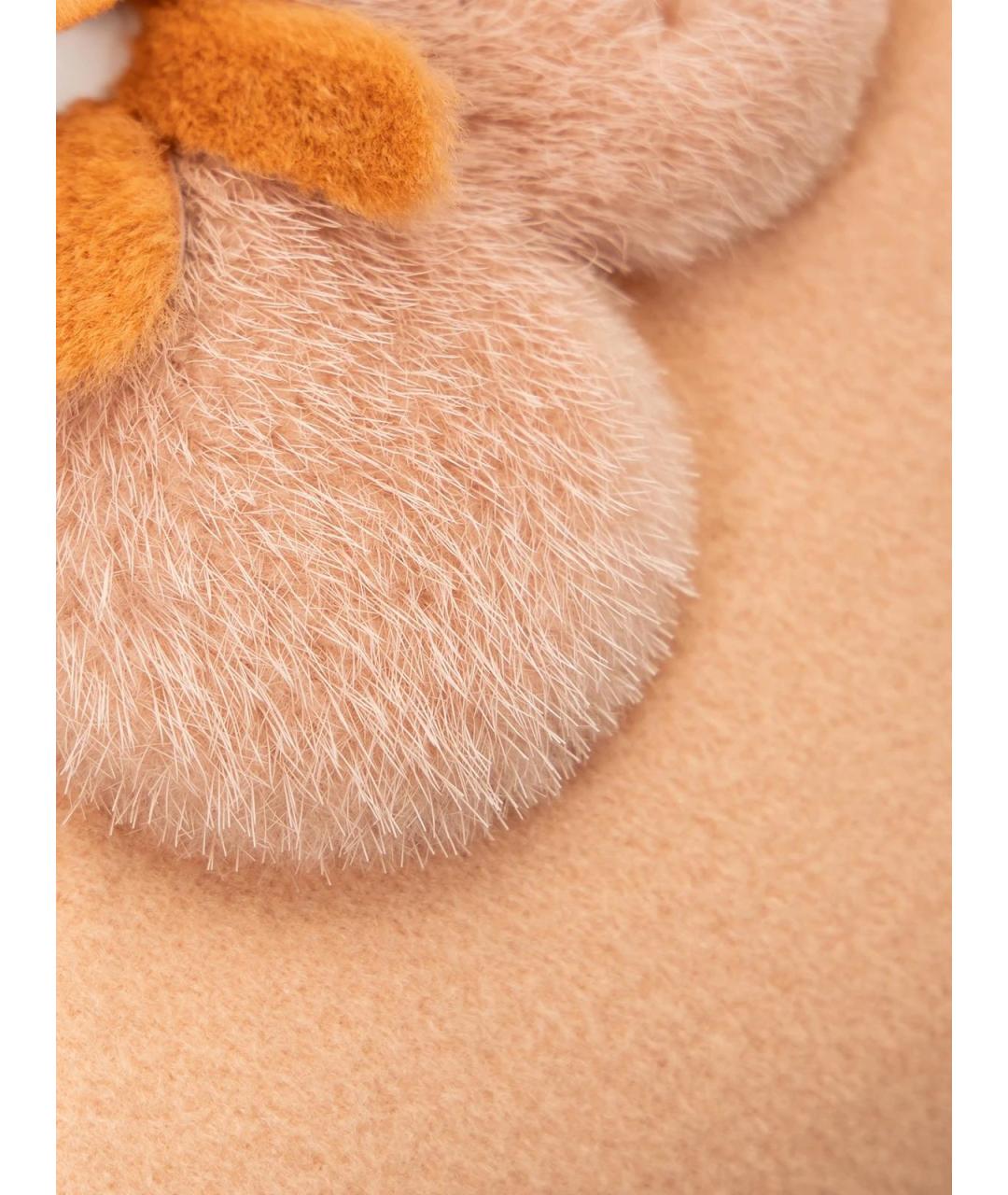 FENDI Розовое кашемировое пальто, фото 3