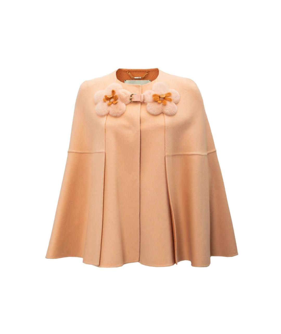 FENDI Розовое кашемировое пальто, фото 4