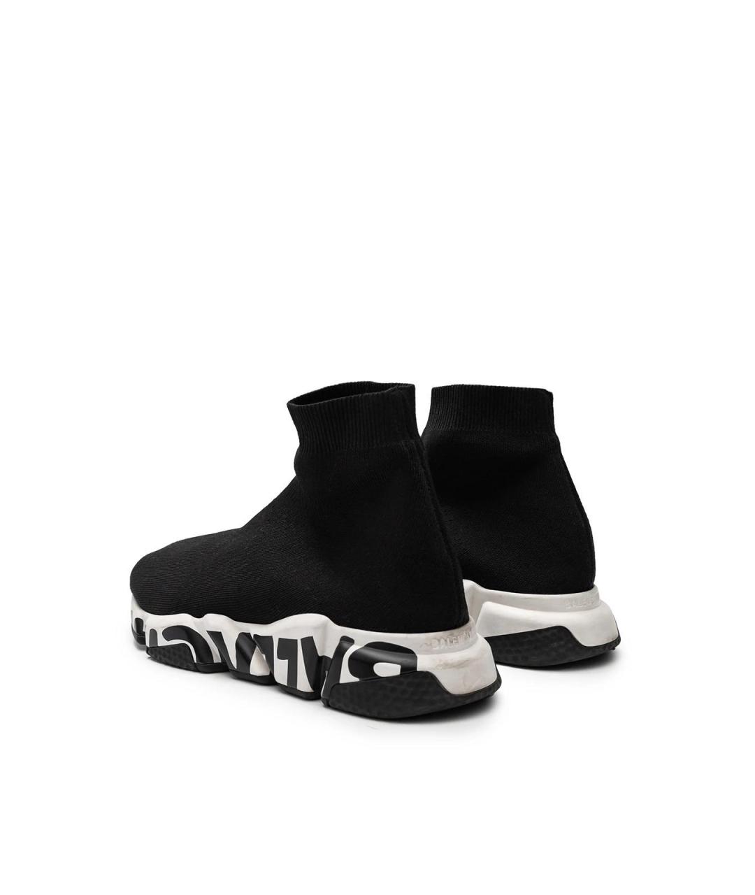 BALENCIAGA Черные текстильные кеды, фото 3