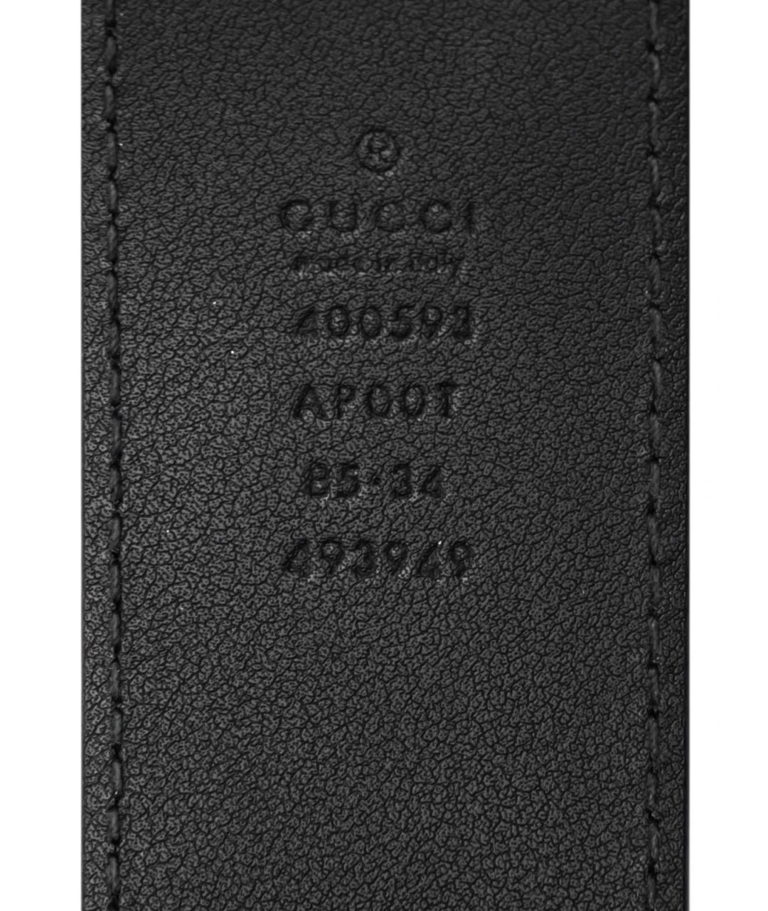 GUCCI Черный кожаный ремень, фото 3