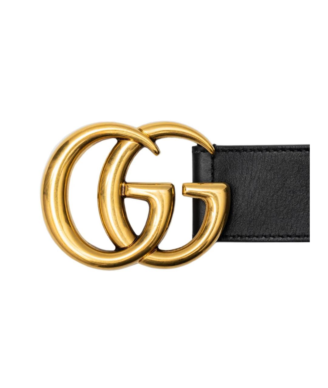 GUCCI Черный кожаный ремень, фото 2