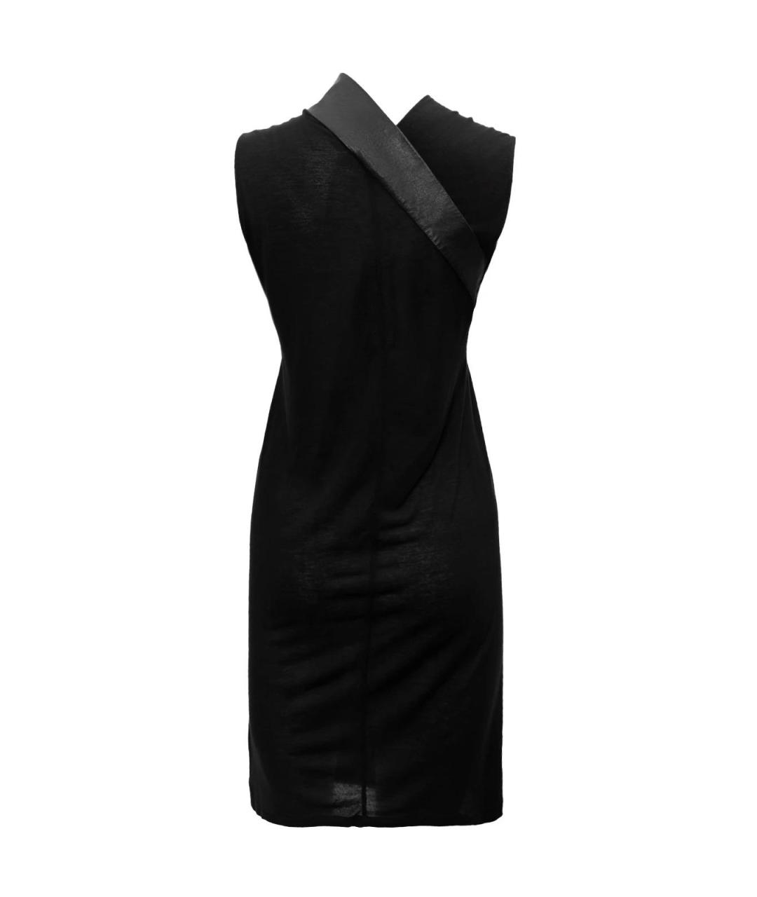 RICK OWENS Черное хлопковое повседневное платье, фото 2