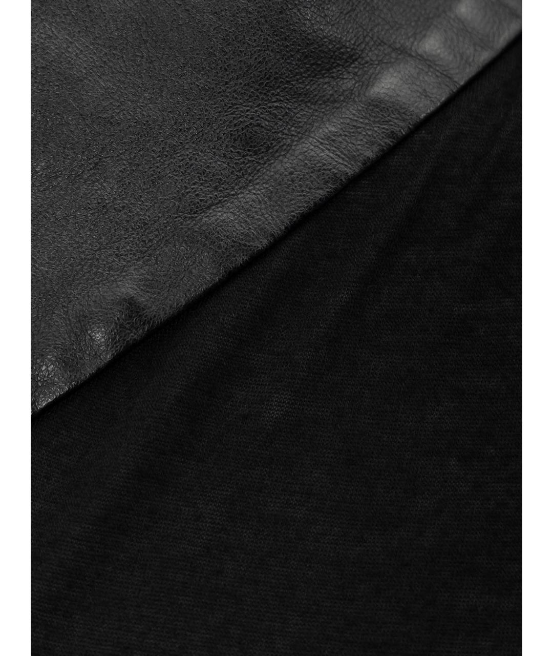 RICK OWENS Черное хлопковое повседневное платье, фото 3