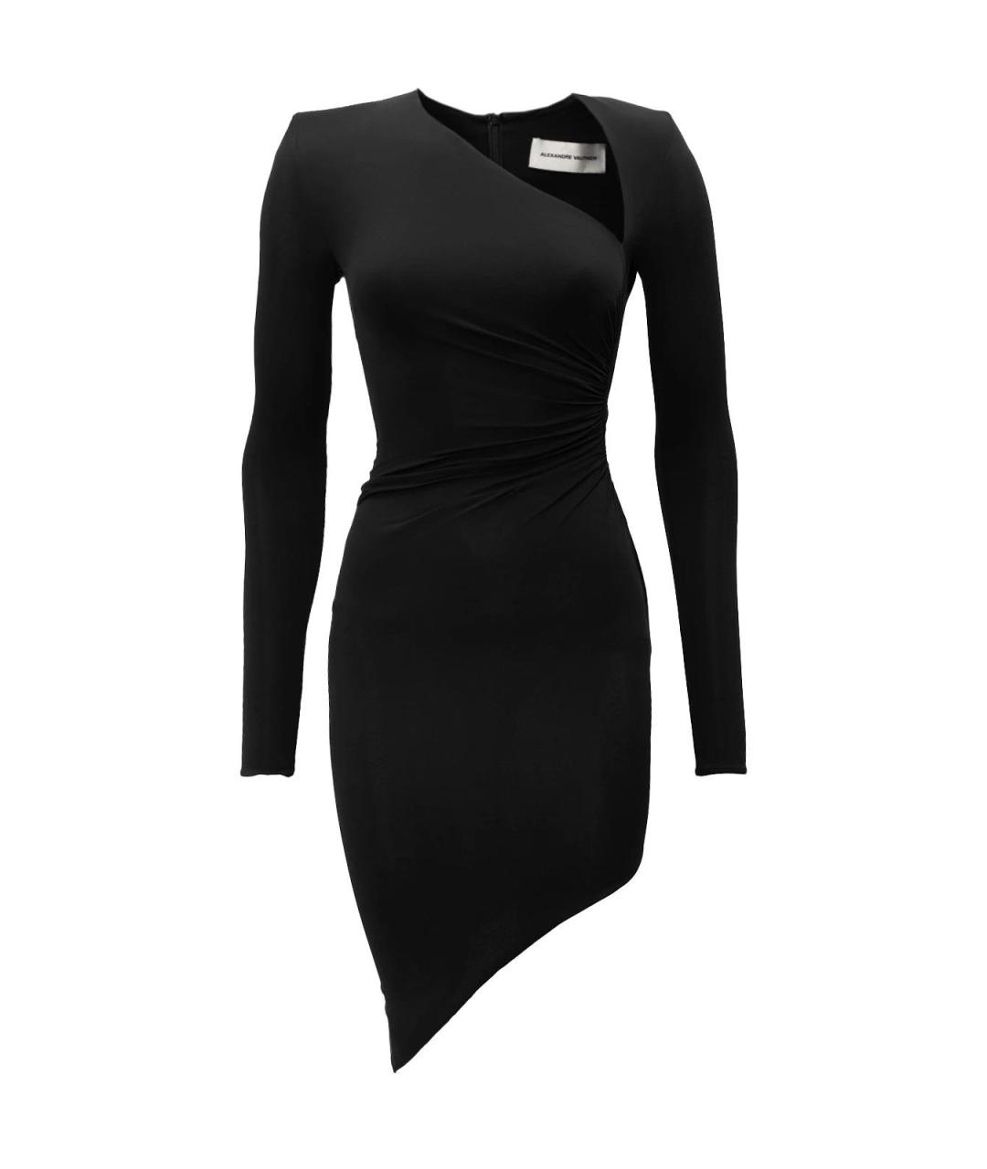 ALEXANDRE VAUTHIER Черное полиэстеровое повседневное платье, фото 2