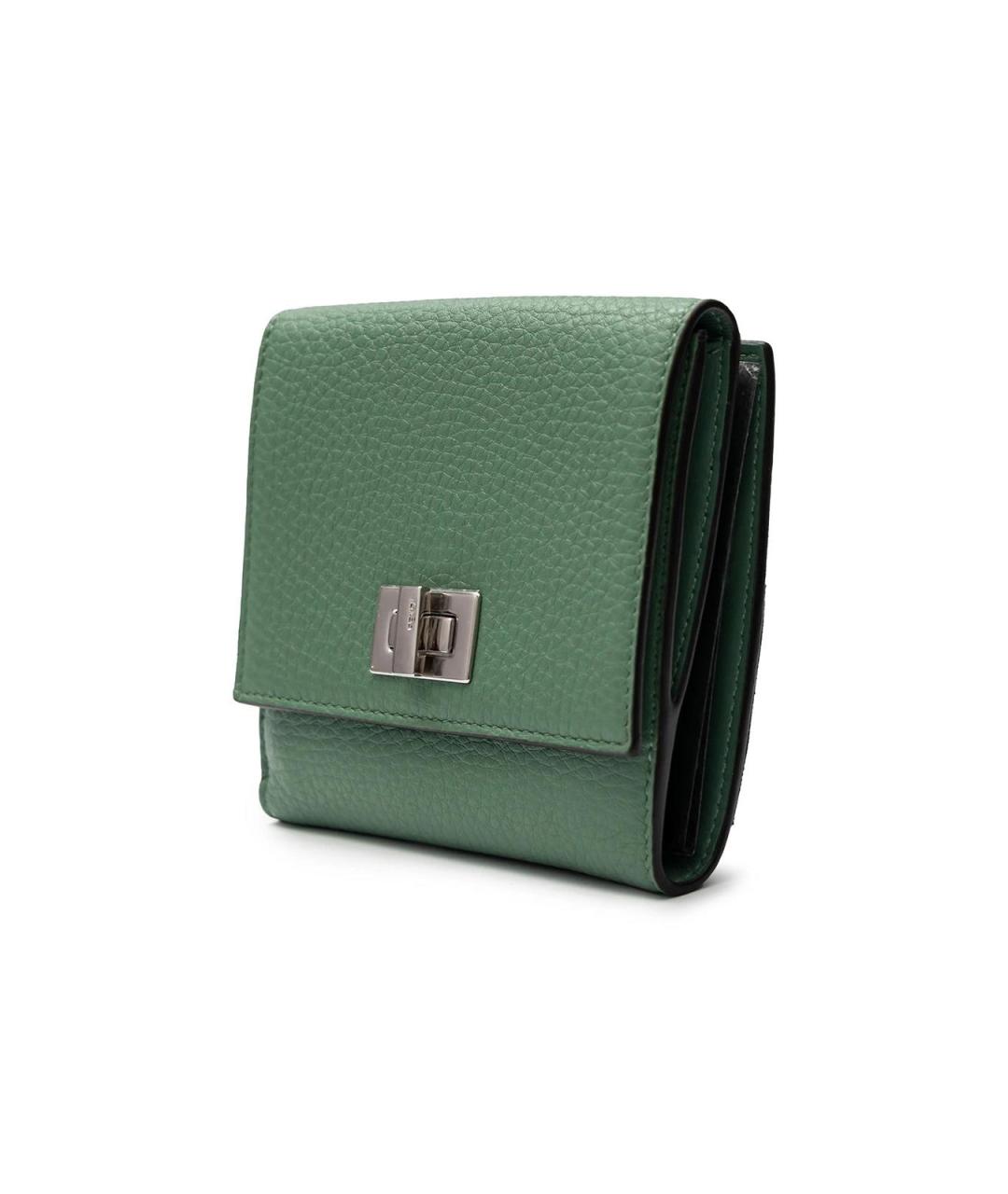 FENDI Зеленый кожаный кошелек, фото 2