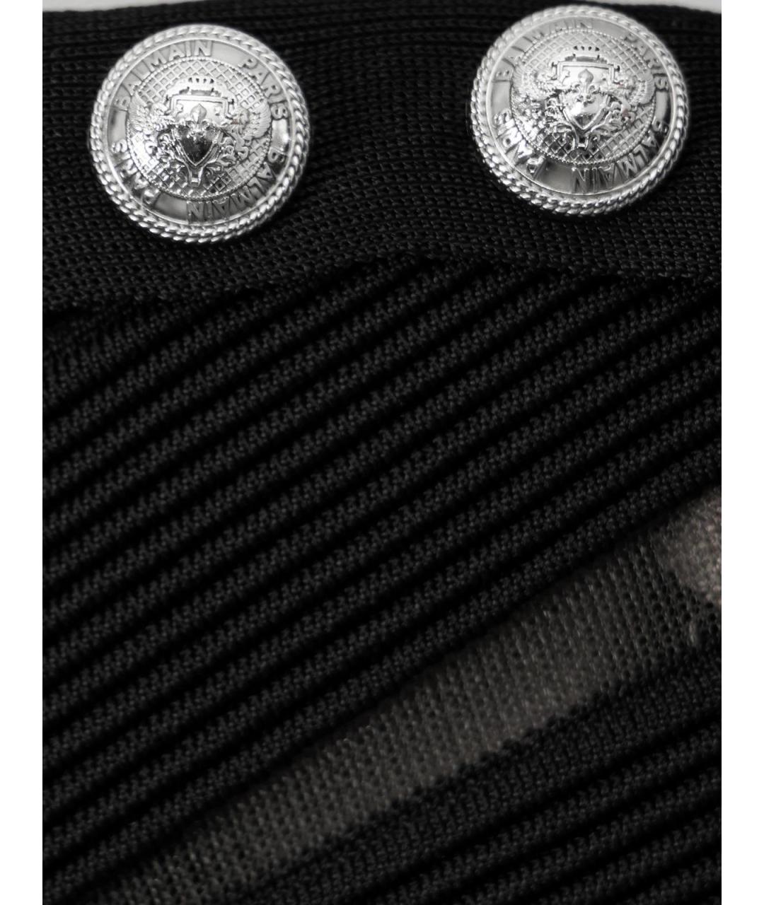 BALMAIN Черное вискозное повседневное платье, фото 3