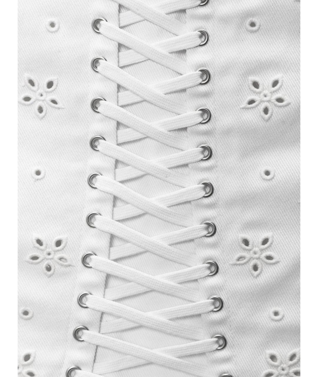 DOLCE&GABBANA Белая хлопковая юбка миди, фото 3