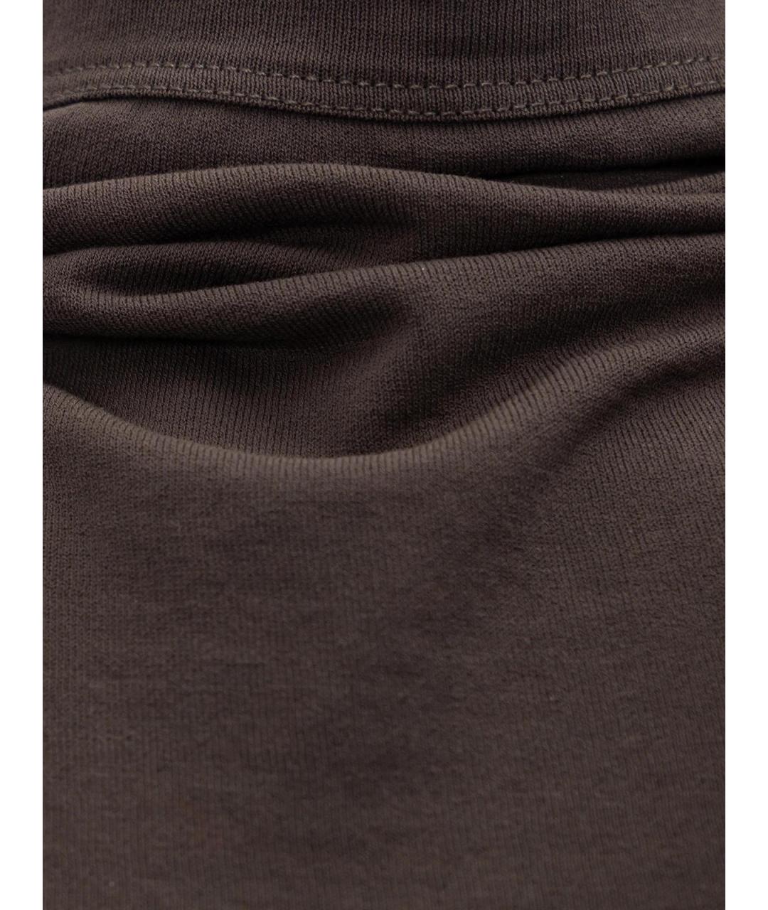 RICK OWENS Коричневое хлопковое повседневное платье, фото 3