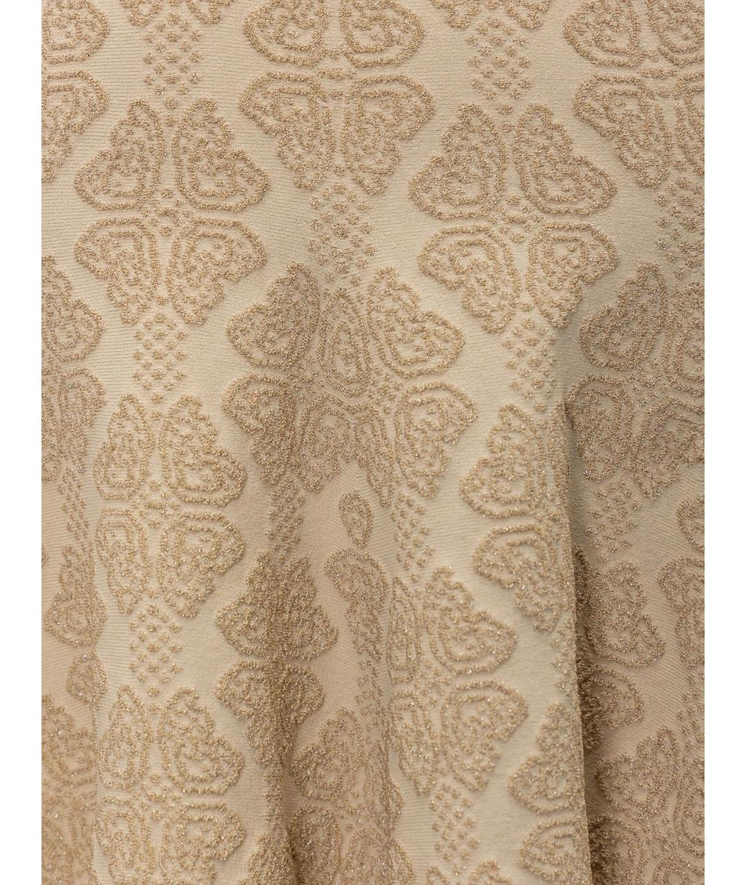 ALAIA Бежевое вискозное повседневное платье, фото 3