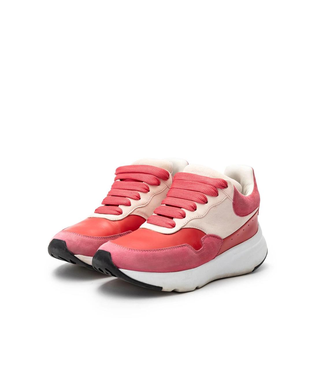 ALEXANDER MCQUEEN Красные кожаные кроссовки, фото 2