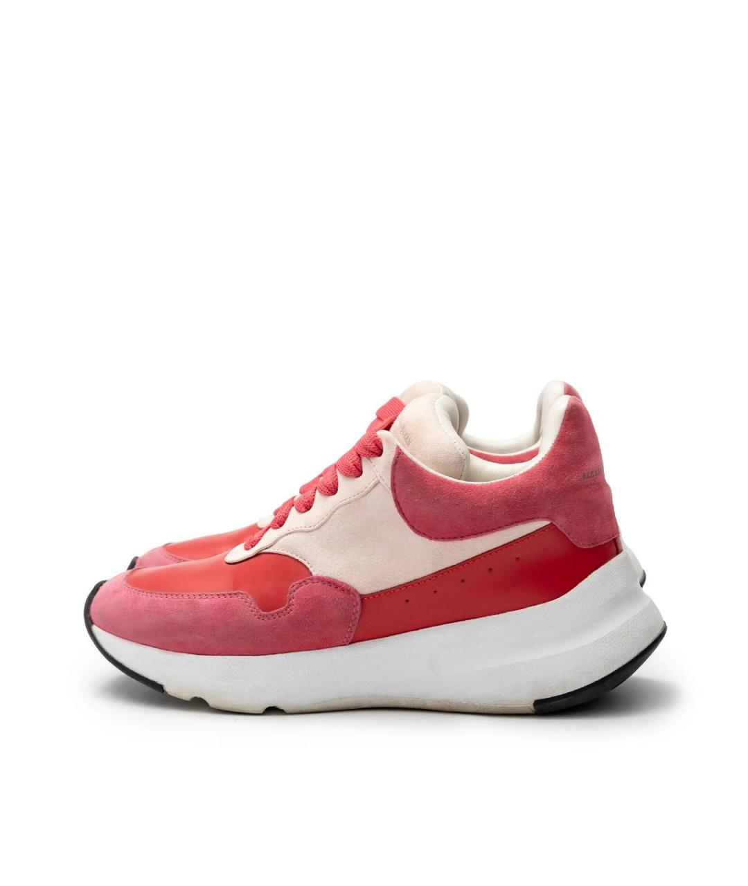 ALEXANDER MCQUEEN Красные кожаные кроссовки, фото 5