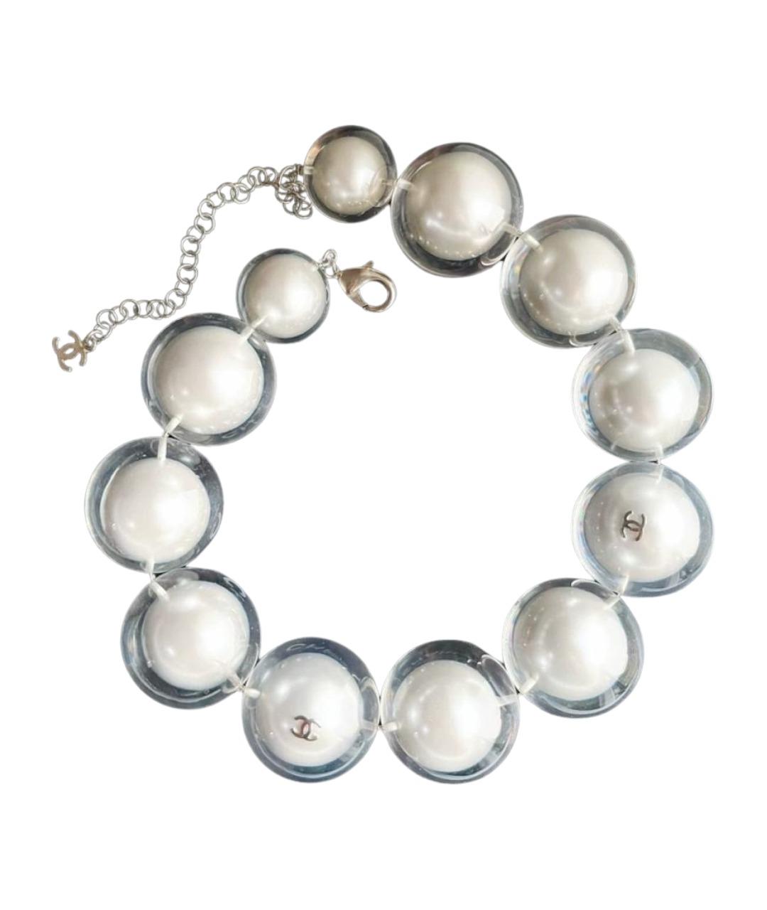 CHANEL Белое жемчужное колье, фото 1
