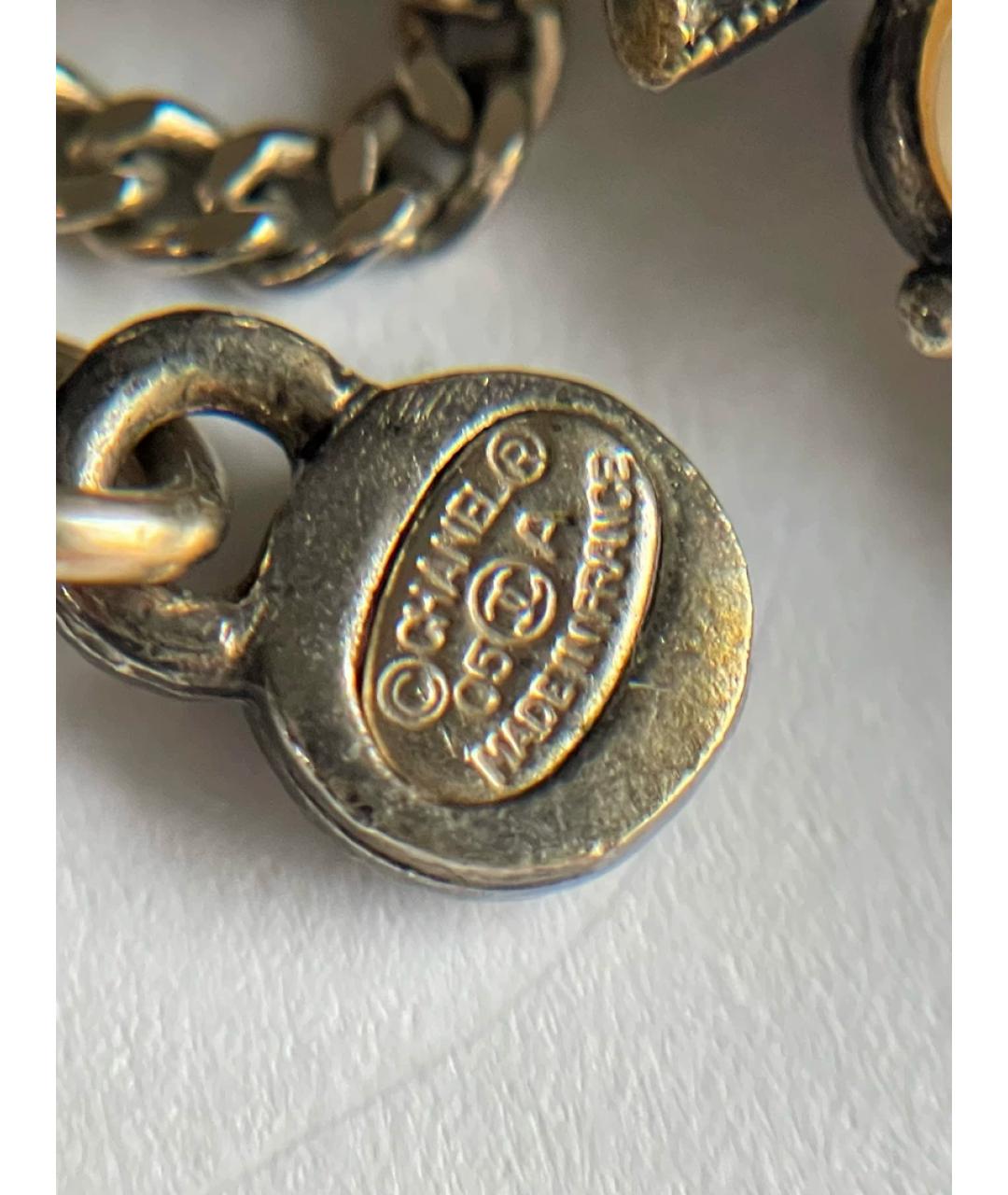 CHANEL Золотая металлическая подвеска, фото 4