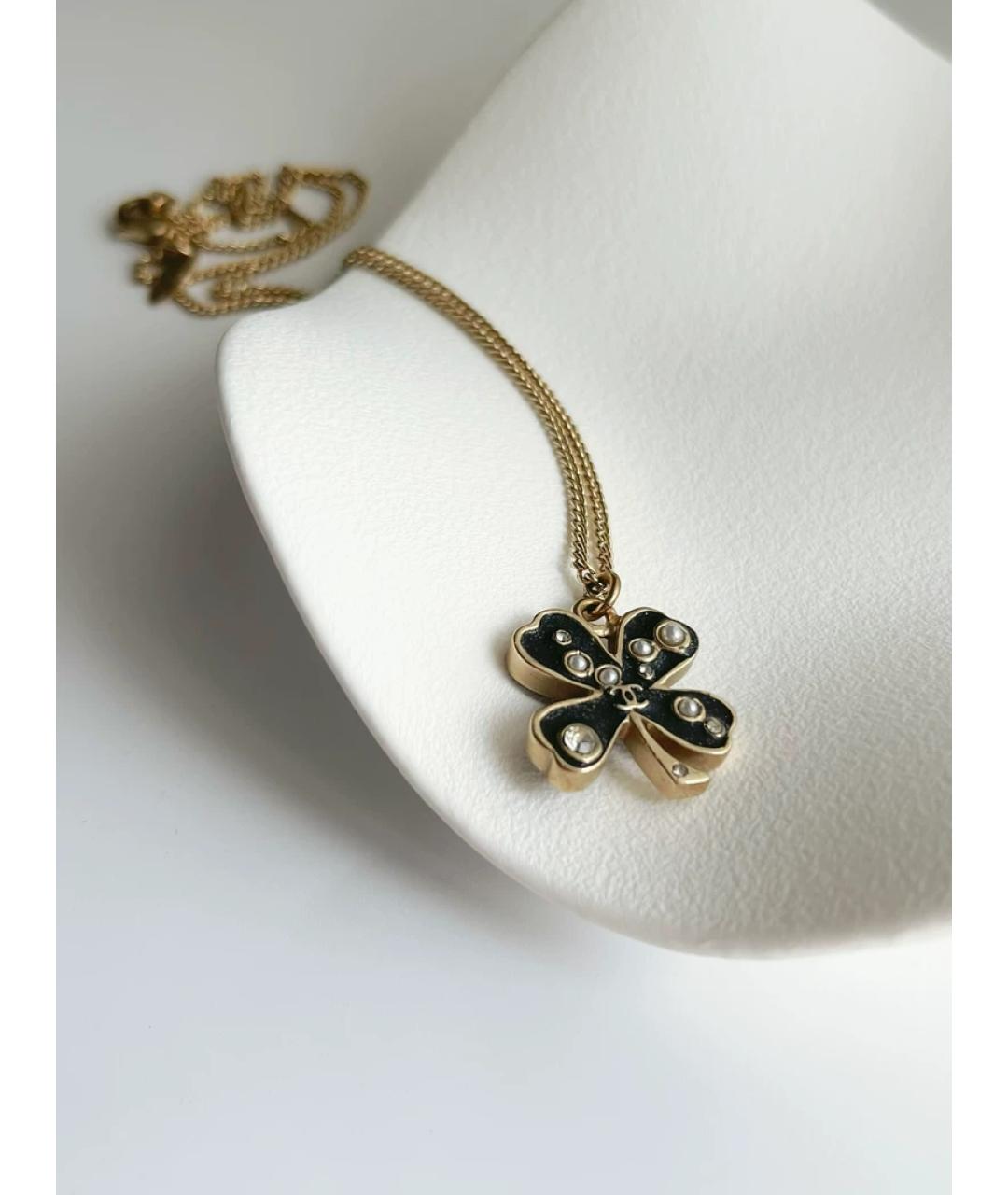 CHANEL Золотая металлическая подвеска, фото 3