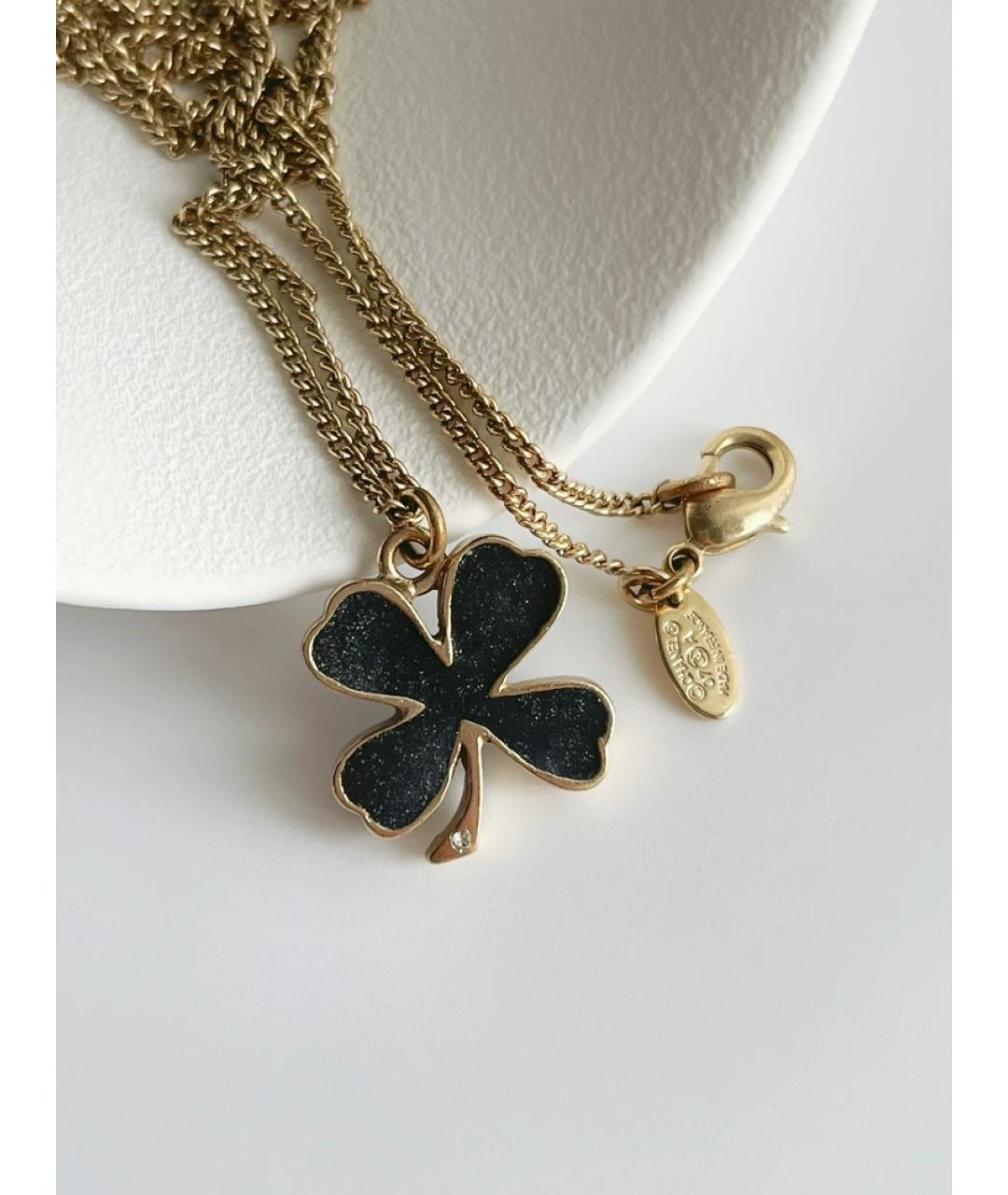 CHANEL Золотая металлическая подвеска, фото 2