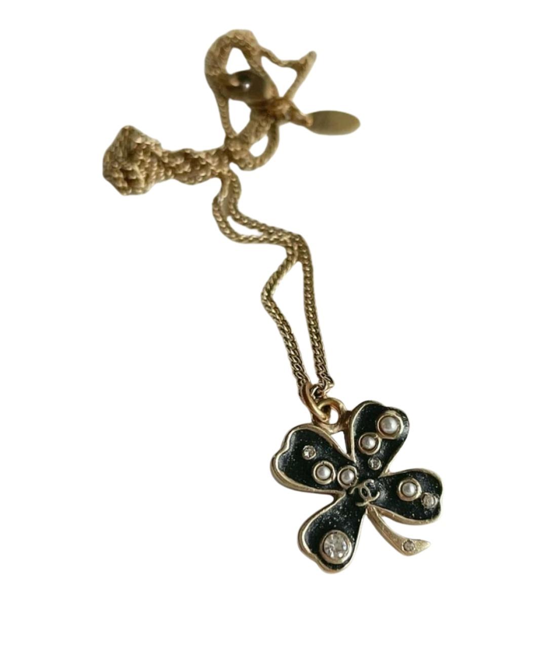 CHANEL Золотая металлическая подвеска, фото 1