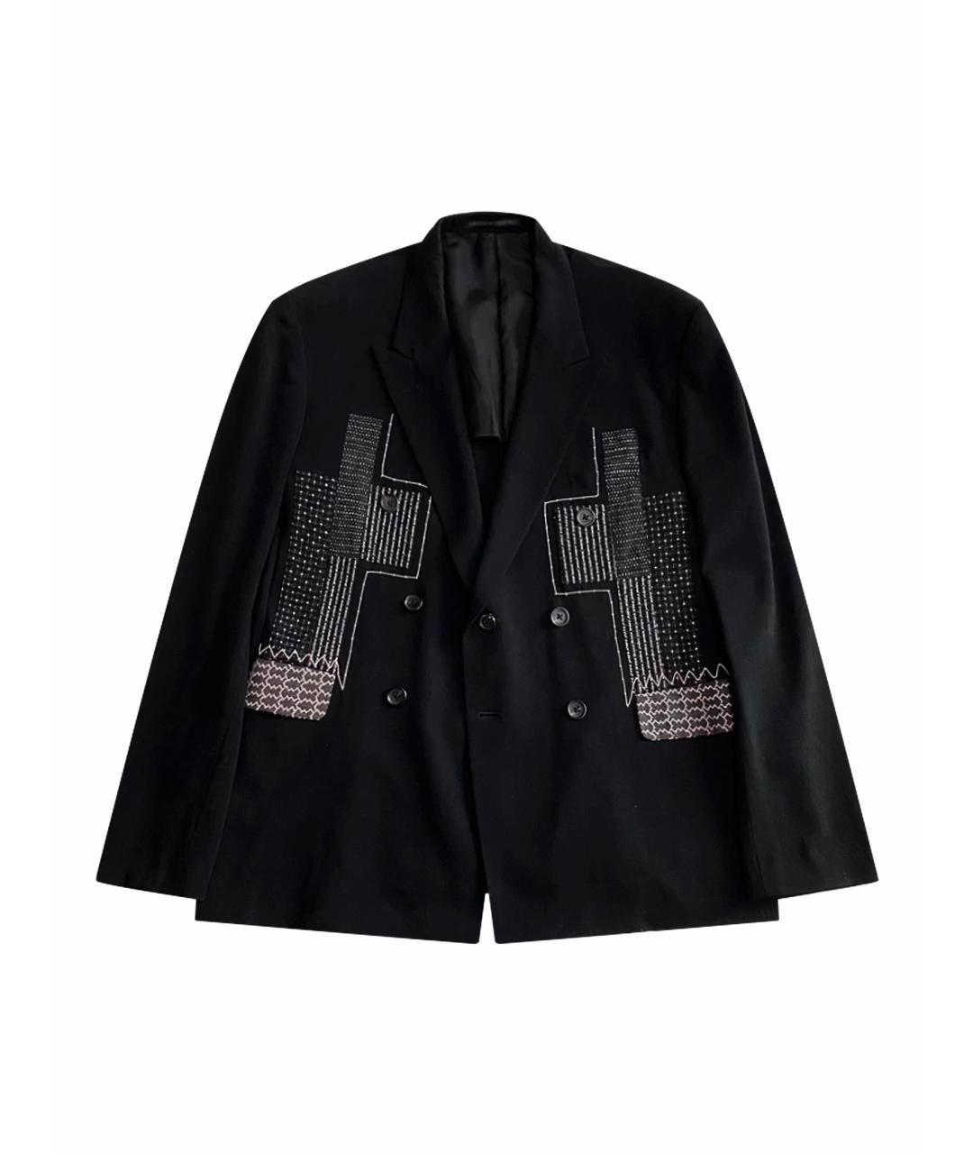 YOHJI YAMAMOTO Черный хлопковый пиджак, фото 1